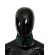 Dolce & Gabbana Luxurious Green Lambskin Scarf for Women