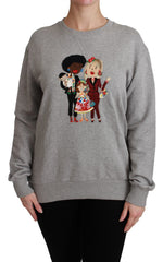 Dolce & Gabbana Elegant Multicolor Embroidered Crew-neck Sweater
