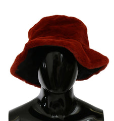 Dolce & Gabbana Elegant Red Bucket Cap with Logo Detailing