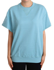 Dolce & Gabbana Elegant Blue Crew Neck Cotton Top