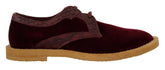 Dolce & Gabbana Elegant Velvet and Exotic Leather Dress Shoes