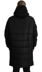 Dolce & Gabbana Elegant Black Hooded Parka Winter Jacket