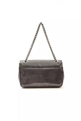 Pompei Donatella Gray Leather Women Crossbody