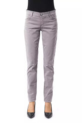 BYBLOS Gray Cotton Women Pant