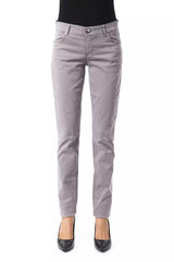 BYBLOS Gray Cotton Women Pant