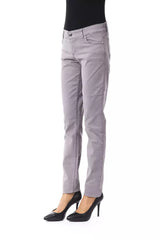 BYBLOS Gray Cotton Women Pant