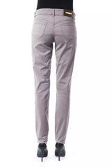 BYBLOS Gray Cotton Women Pant