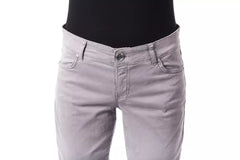 BYBLOS Gray Cotton Women Pant