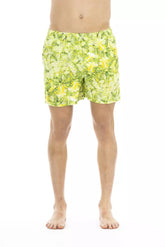 Just Cavalli Green Polyester Men Swimwear Short
