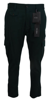 Dolce & Gabbana Elegant Green Slim Fit Cargo Jeans