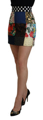 Dolce & Gabbana Chic Multicolor Patchwork Mini Skirt