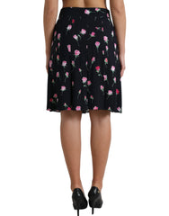 Dolce & Gabbana Elegant Floral A-Line Knee-Length Skirt