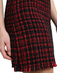 Dolce & Gabbana Tantalizing Tartan High-Waist Mini Skirt