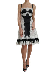Dolce & Gabbana Elegant Silk Blend A-Line Lace Dress