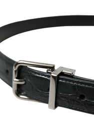 Dolce & Gabbana Elegant Leather Belt with Metal Buckle
