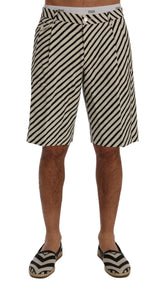 Dolce & Gabbana Striped Hemp Casual Shorts