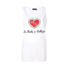 Dolce & Gabbana White Cotton Women Tank Top