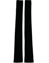 Dolce & Gabbana Black Nylon Finger Less Elbow Long Gloves