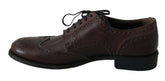 Dolce & Gabbana Elegant Brown Leather Derby Brogues