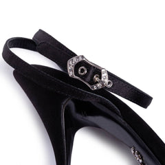 Dolce & Gabbana Black Goatskin Women Sandal