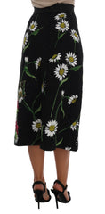 Dolce & Gabbana Embellished A-Line Mid-Calf Skirt