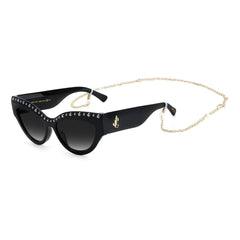 Jimmy Choo Black Haircalf Sunglasses