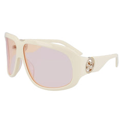 Longchamp White Haircalf Sunglasses