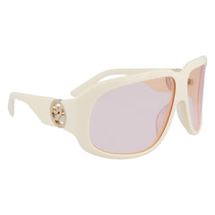 Longchamp White Haircalf Sunglasses