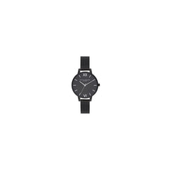Olivia Burton Black Steel Watch
