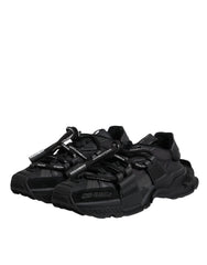 Dolce & Gabbana Black Low Top Space Lace Up Sneakers Shoes