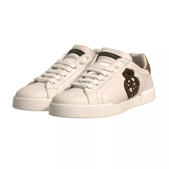 Dolce & Gabbana White Crown Patch Portofino Sneakers Shoes (Copy)