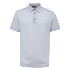 Canali Blue Cotton Polo Shirt