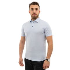 Canali Blue Cotton Polo Shirt