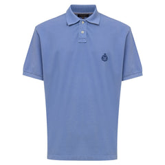 Canali Blue Cotton Polo Shirt