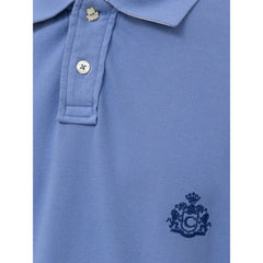Canali Blue Cotton Polo Shirt