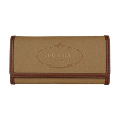 Prada Brown Canvas Women Wallet