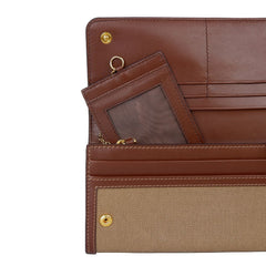 Prada Brown Canvas Women Wallet