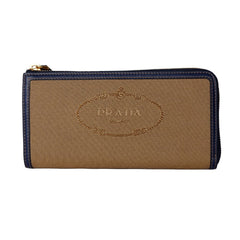 Prada Brown Canvas Women Wallet