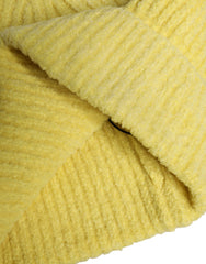 Dolce & Gabbana Yellow Cotton Knitted Winter Beanie Hat