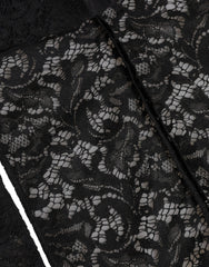 Dolce & Gabbana Black Floral Lace Whole Head Wrap Hat