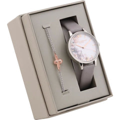 Olivia Burton Gray Leather Watch