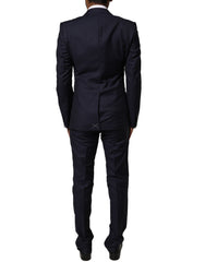 Dolce & Gabbana Blue MARTINI Wool 3 Piece Formal Men Suit