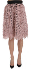 Dolce & Gabbana Wide Elastic Waist High Fashion Skirt