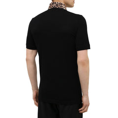 Dolce & Gabbana Black Cotton Polo Shirt