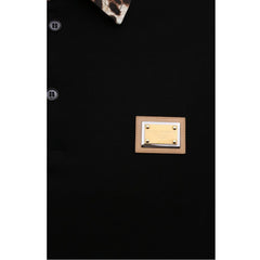 Dolce & Gabbana Black Cotton Polo Shirt