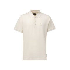 Fendi White Cotton Polo Shirt