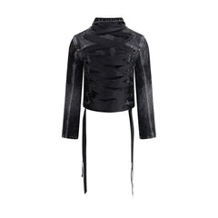 Balenciaga Denim Jacket with ribbon