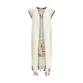 Ella Long Jacket with floral details