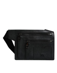Dolce & Gabbana Black Calfskin Leather Messenger Crossbody Bag
