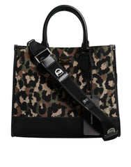 Dolce & Gabbana Multicolor Leopard Shopping Tote Shoulder Bag